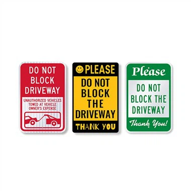 Do Not Block Driveway Street Sign