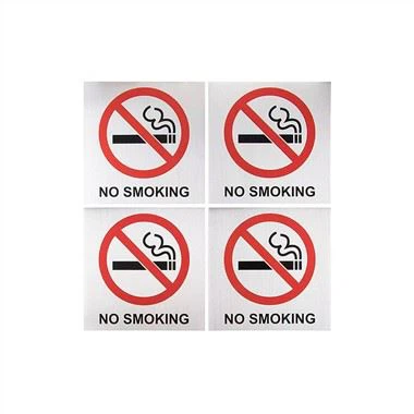 No Smoking Aluminum Sticker